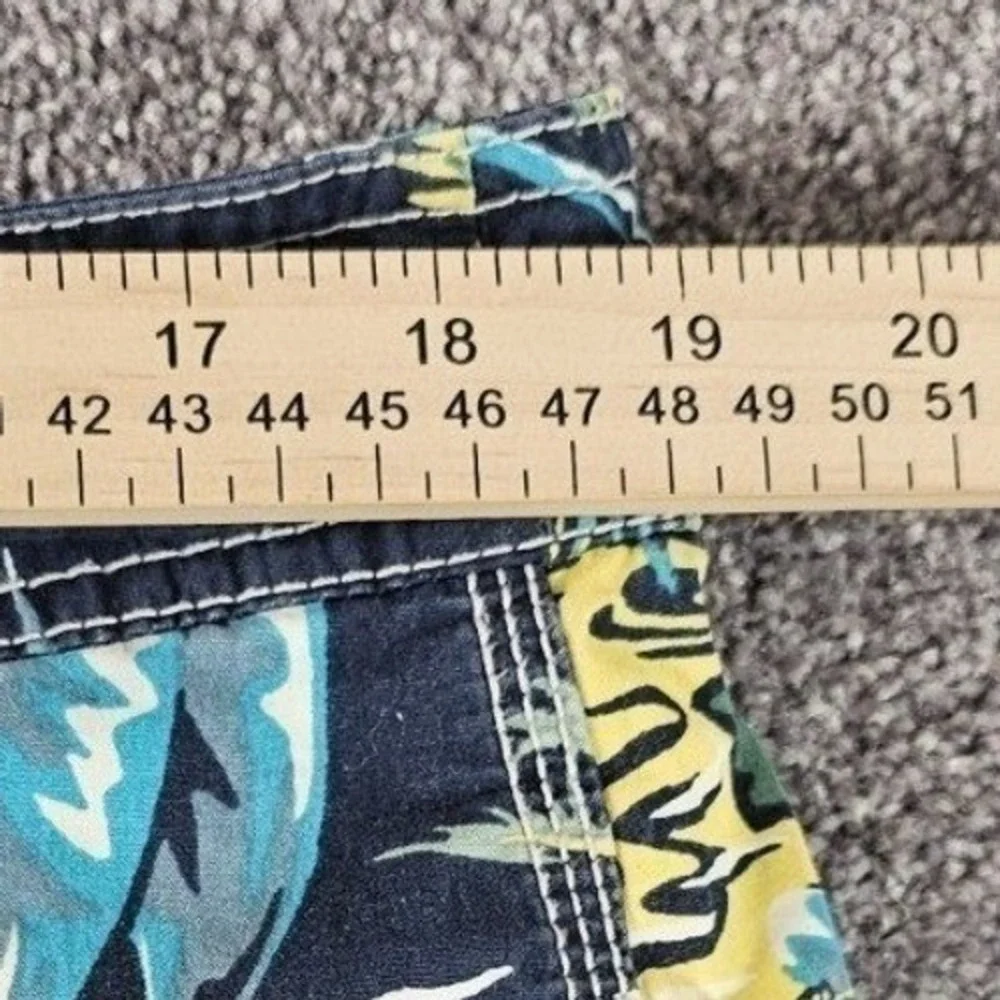 American Eagle Board‎ Shorts Mens 36 (fits 38) Navy Blue Tropical Hawaiian Surf